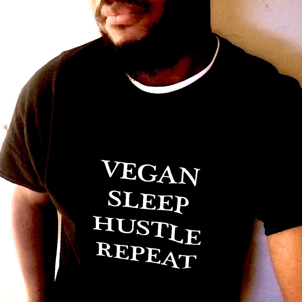 Vegan, Sleep, Hustle, Repeat (Unisex Graphic Tee)